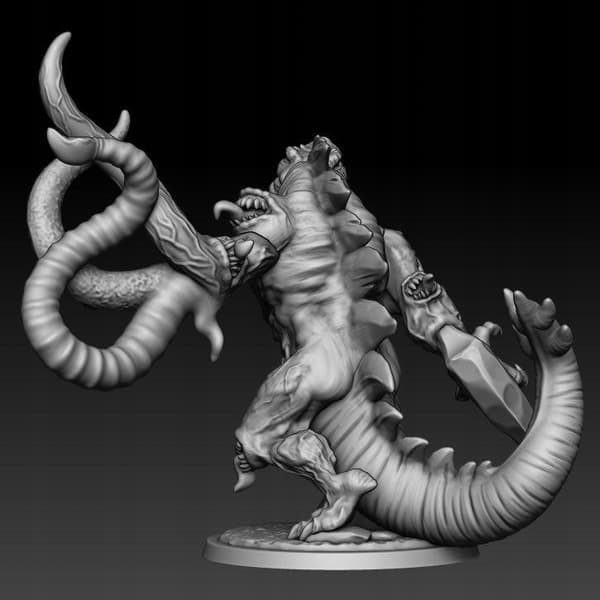 Cipactli 1K Hijos Chaotic Spawnbeast – HD model for board games/D&D/GURPS