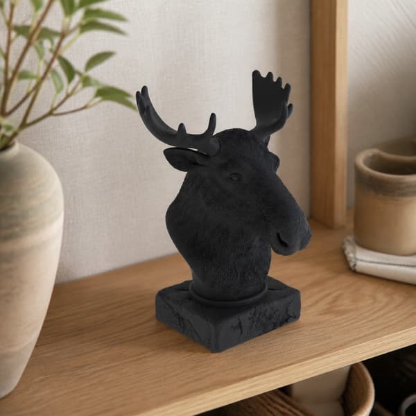 DECORATIVE FIGURINE: MOOSE BUST ON A BASE – MANY COLOURS AVAILABLE