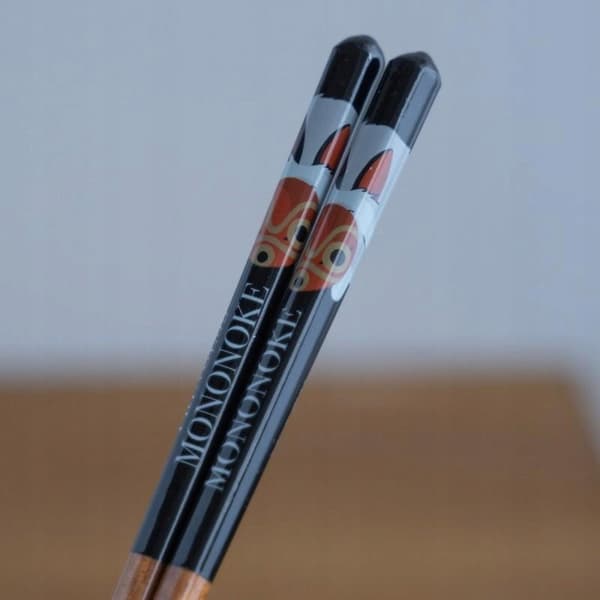 Princess Mononoke – lacquered chopsticks and spoon, 21 cm