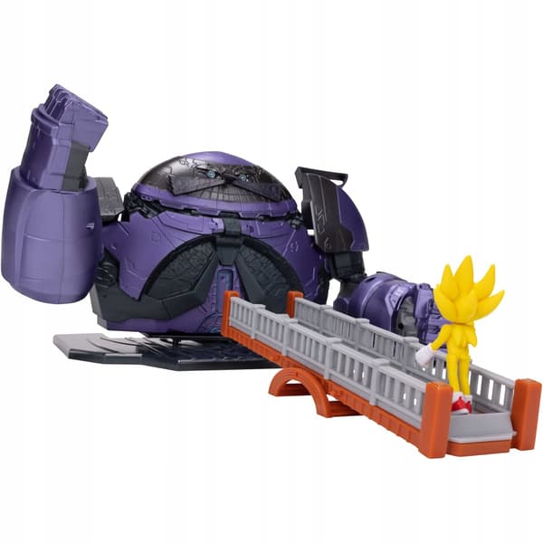 SONIC THE HEDGEHOG JAKKS PACIFIC SUPER SONIC VS GIANT EGGMAN ROBOT PLAYSET