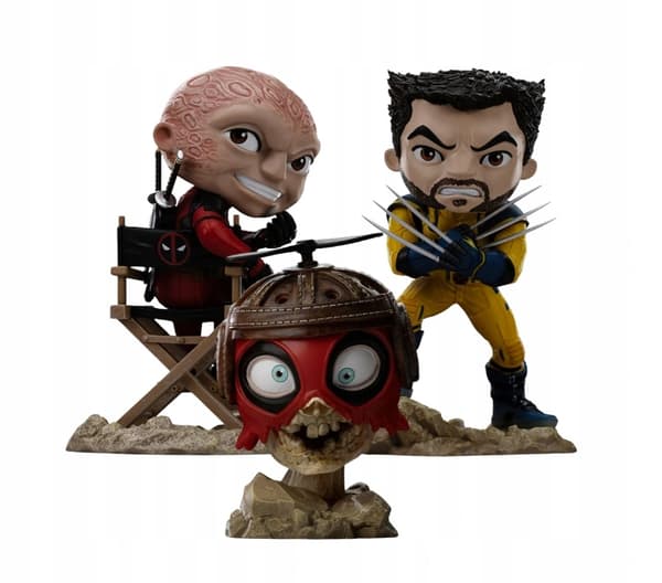 Deadpool, Wolverine and Headpool (Unmasked) figurine, MiniCo, Deadpool