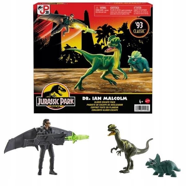 Jurassic World: Ian Malcolm with dinosaurs and accessories