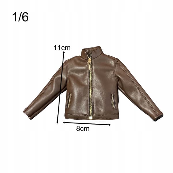 Miniature coat rack, Collar, Soldier, Figurine, PU leather jacket, coffee-coloured