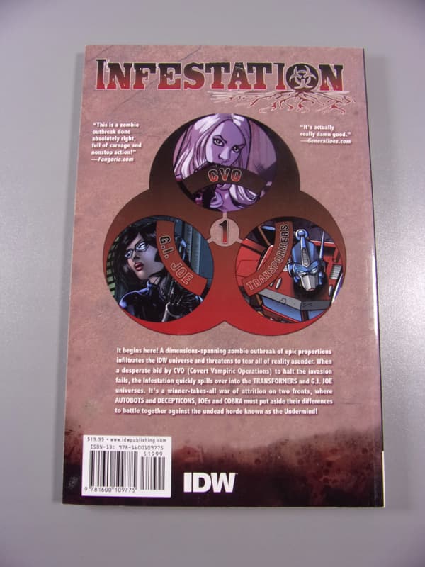G.I. JOE / TRANSFORMERS / CVO 1. INFESTATION – English-language editions