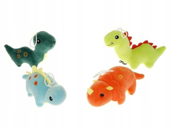 15cm plush dinosaur keyring (12 pieces)