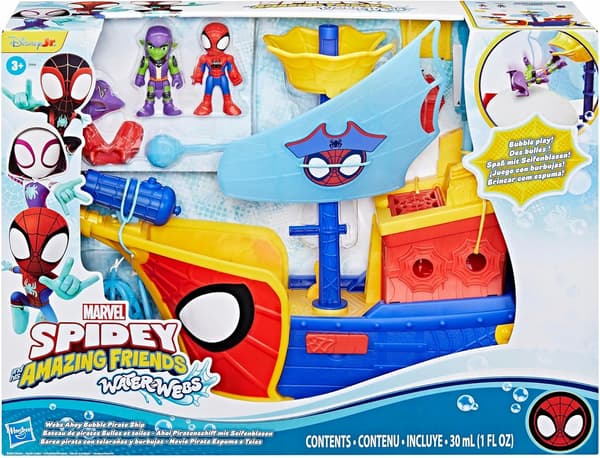 SPIDEY WATER-WEBS BUBBLE PIRATE SHIP (G0666) (FIGURINE)