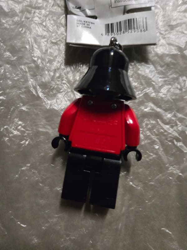 LEGO keyring with a Star Wars Darth Vader torch
