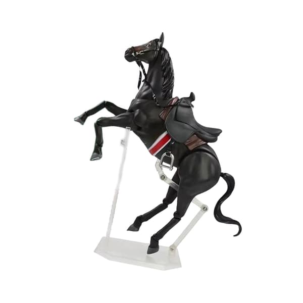 Pony Figurine – Action Figure Style, Poseable, Home Decor – Black