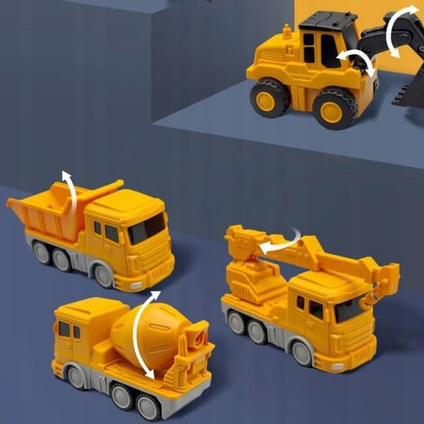 Magnetic Deformation Engineering Car Toy Set 35W1