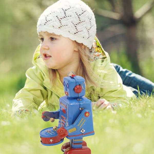 Clockwork Percussion Robot – Retro Tinplate – Handcrafted robots at JW