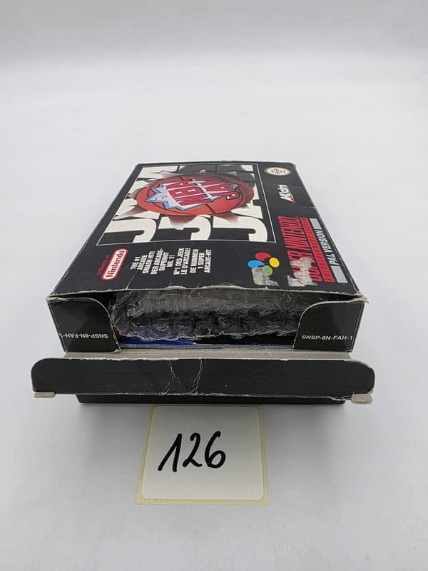 NINTENDO SNES NBA JAM PAL VERSION ORIGINAL CARDBOARD BOX