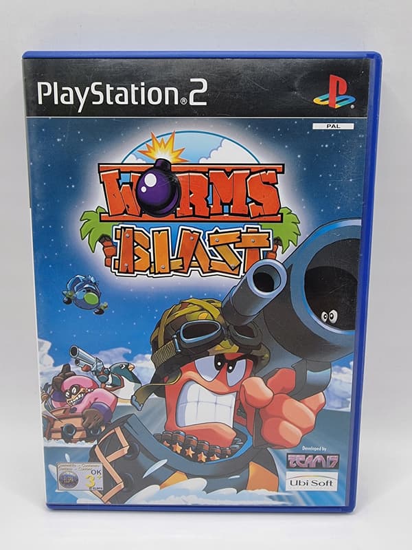 WORMS BLAST PS2 ENGLISH FIRST EDITION COMPLETE SET IN EXCELLENT CONDITION