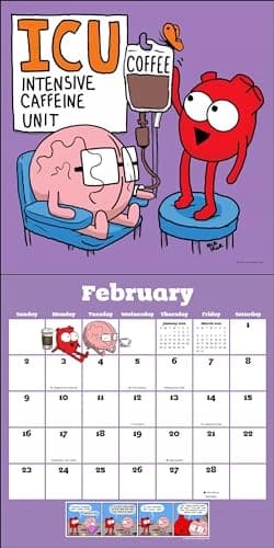 Seluk, Nick Heart and Brain 2025 Wall Calendar