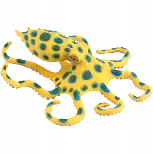 YELLOW PLASTIC OCTOPUS FOR INTERIOR DECORATION