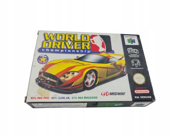 NINTENDO 64 WORLD DRIVER CHAMPIONSHIP CARDBOARD BOX