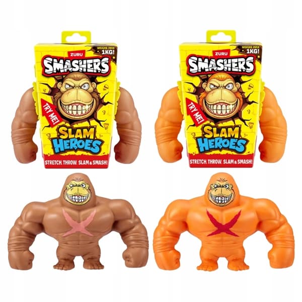 SMASHERS SLAM HEROES GORILLA SERIES 1 SET – GORILLA AND MONKEY FIGURES SET