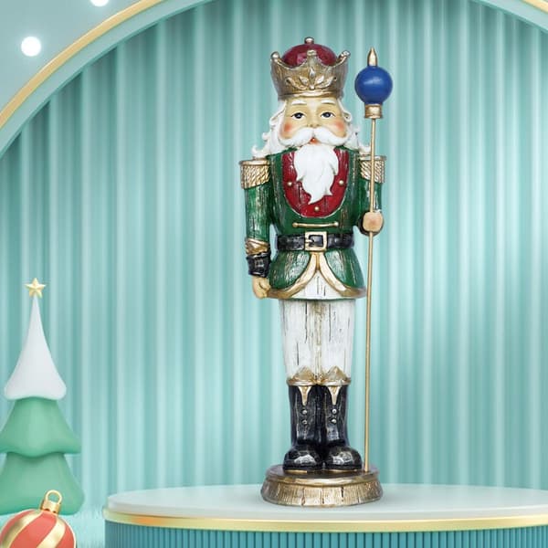 10-inch Christmas Nutcracker Soldier Birthday Present Desktop Display Green
