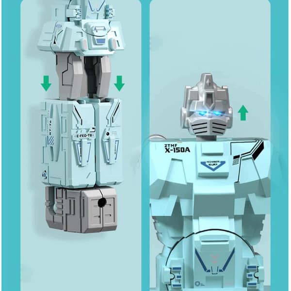 Deformation Robot-shaped pen Desk decoration Cool design Blue robot