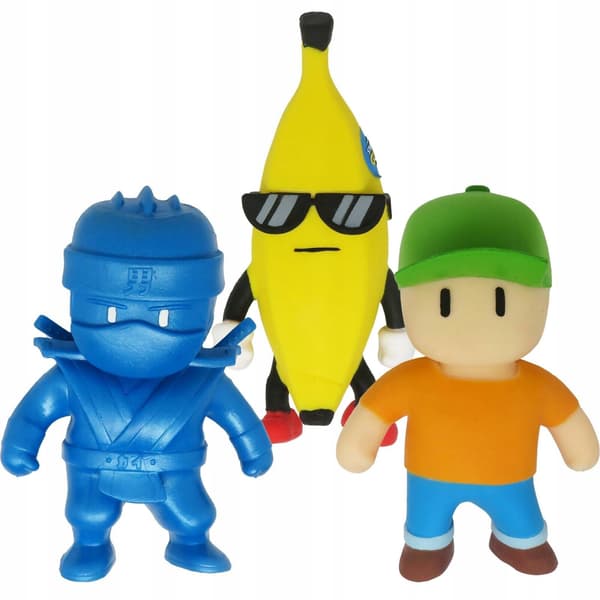 STUMBLE GUYS 3-pack Mr Stumble, Dynamitron, Banana Guy Stretchable Figures