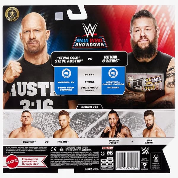 MATTEL WWE Main Event Showdown: Kevin Owens & Stone Cold Steve Austin