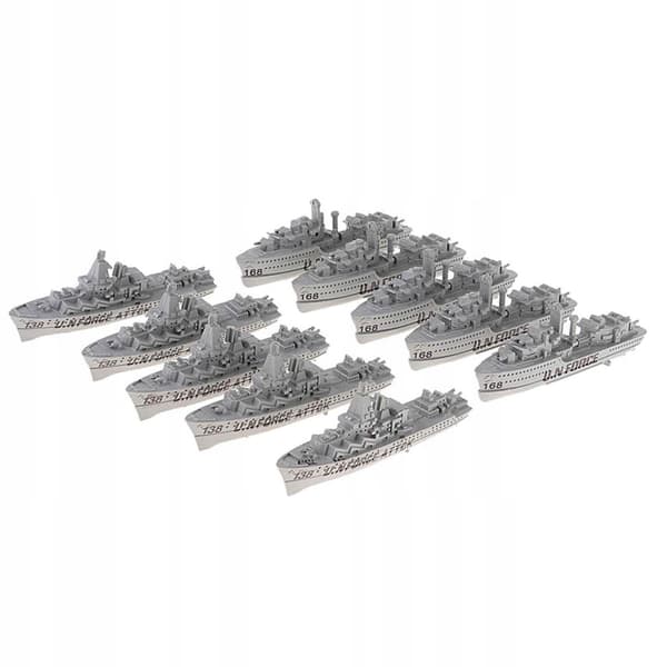 10 pieces: Warship model assembled by children