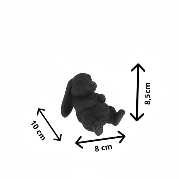 DECORATIVE FIGURINE: LONG-EARED RABBIT, SITTING, VARIOUS COLOURS