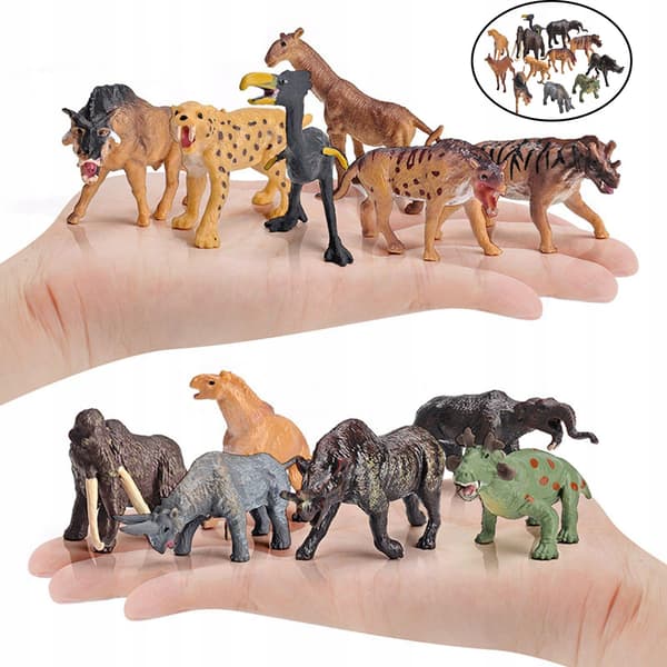 Set of 12 Simulation Figurines – Plastic Animal Models – Desk Decorations