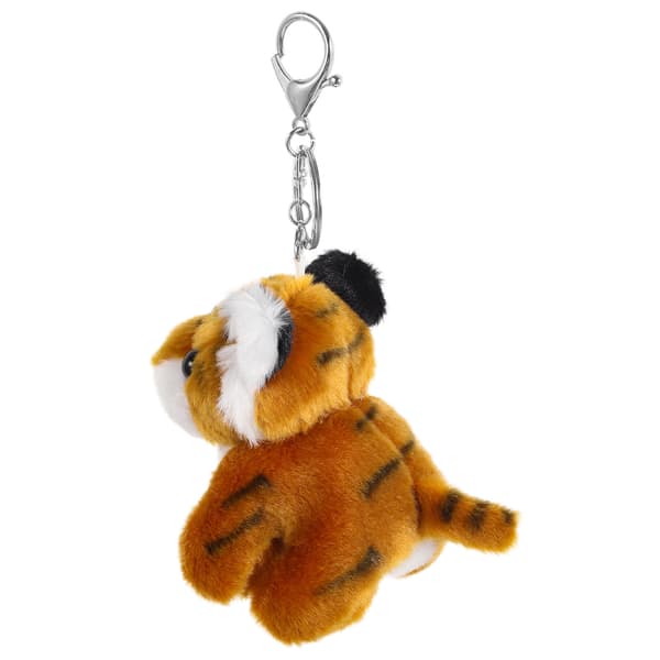 KEY RING WITH A BROWN PLUSH TIGER