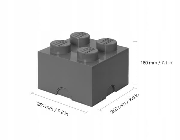 LEGO Container, Brick Box, 4 Dark Grey, 25 cm, 40031754