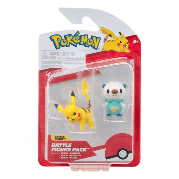 POKEMON Pikachu and Oshawott Battle Figures Set – a 2-pack gift set