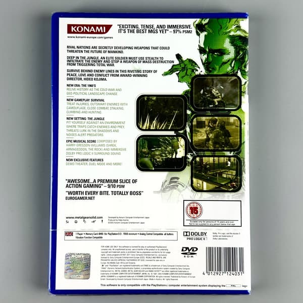 Metal Gear Solid 3: Snake Eater | PLAYSTATION 2 | PS2 | 3xA SET | NEW