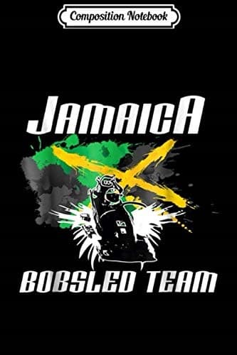 Composition Notebook: Jamaica Bobsleigh Team. Cool Jamaican Flag on a Bobsleigh, Jo