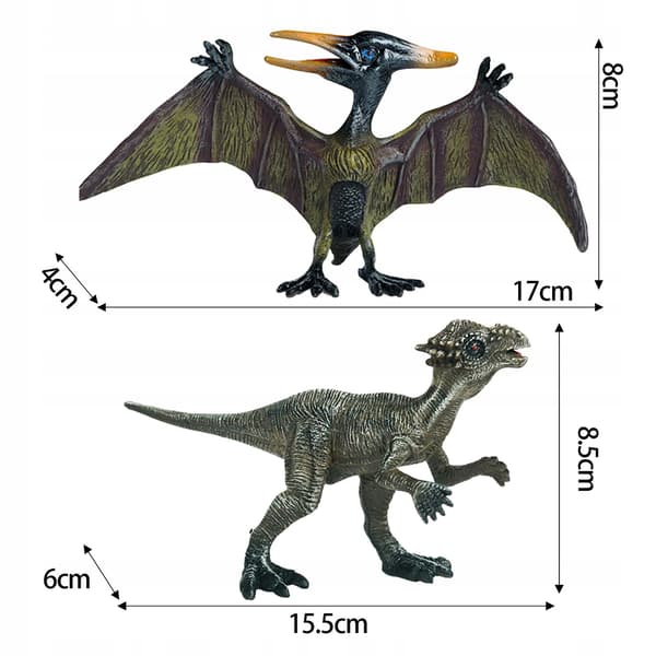 2 realistic dinosaur figurines Animal figurines Play set Ancient style E