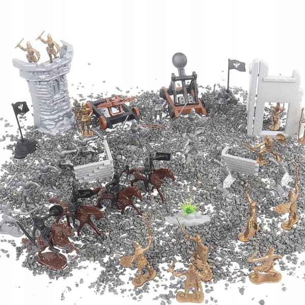 Medieval knight Pretend Play with an army model Castle building with