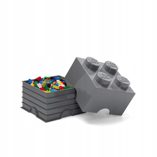 LEGO Container, Brick Box, 4 Dark Grey, 25 cm, 40031754