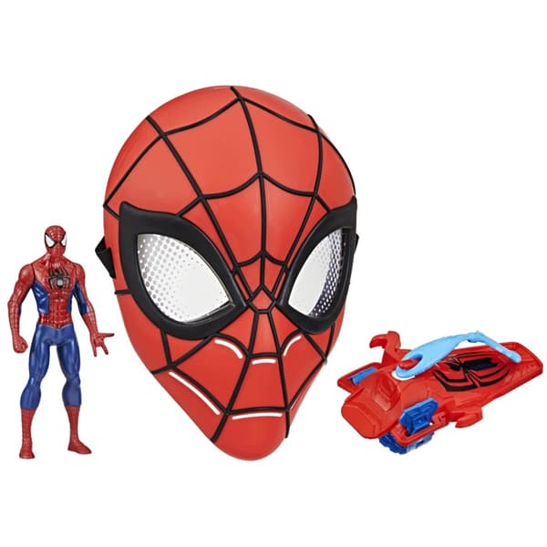 Marvel Spider-Man Web Action Set 3-in-1 Set: Mask, Launcher, Figure – Hasbro