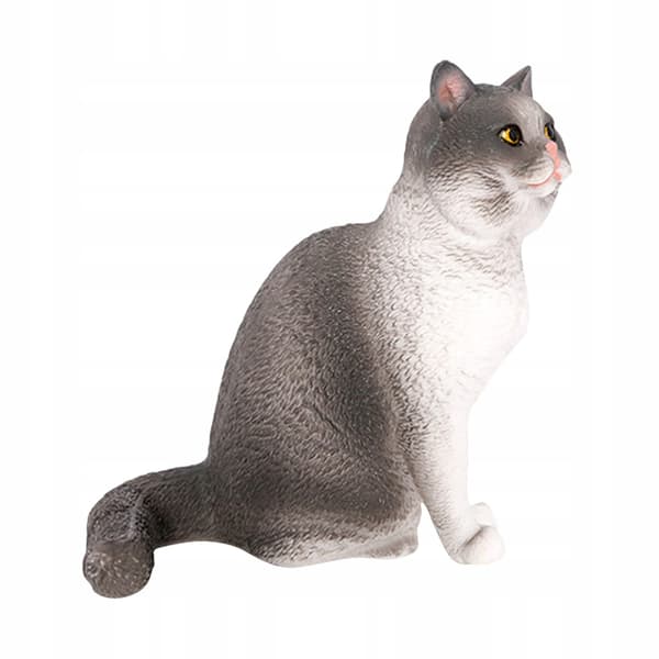 WHITE CAT STATUETTE – TABLE DECORATION: REALISM AND DURABILITY