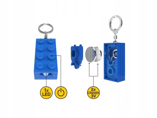 LEGO LED TORCH KEYRING – Blue Brick