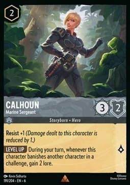 Disney Lorcana 6AZS #191 Calhoun – Marine Sergeant Foil