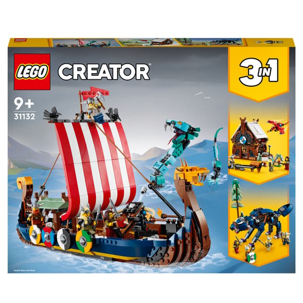 LEGO Creator 3-in-1 31132 Viking Ship and Midgard Serpent
