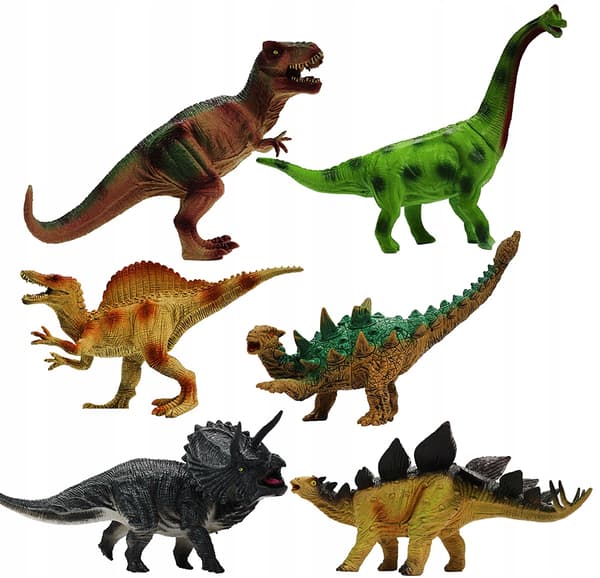 MEGA Rubber Dinosaurs – Set of 6 T-REXs