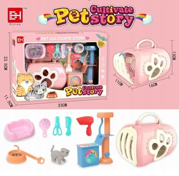 SET WITH A KITTEN (FIGURINE)