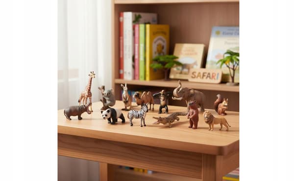 Wild animal figurines Sturdy construction Realistic elephant figurine Educational
