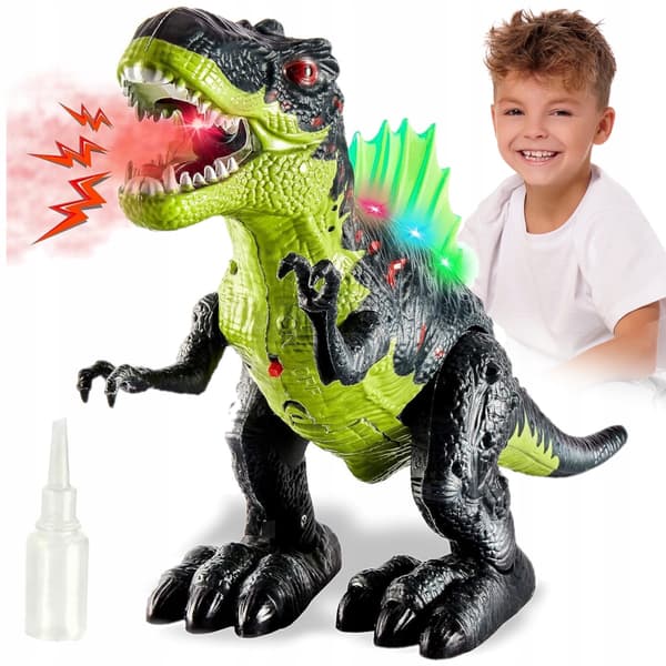 Interactive Robot Dinosaur: Walks, Breathes Smoke and Glows – A Toy for a Present