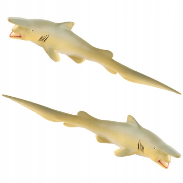 2 PCS. SHARK REPLICA, DESK DECORATION, PVC, MULTICOLOURED