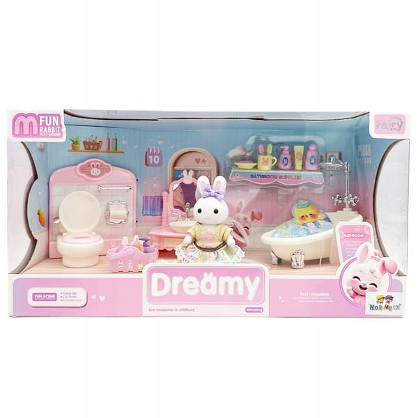 Dreamy Doll Rabbit – Spacious Bathroom Figurine with Accessories