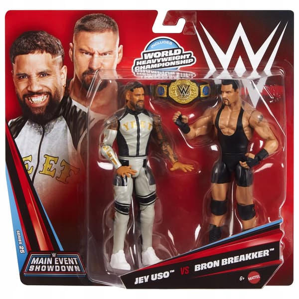 MATTEL WWE Main Event Showdown Jey Uso & Bron Breakker Figures