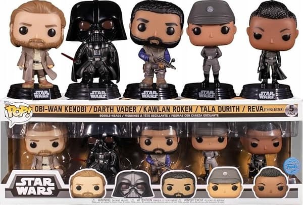 Funko POP! Obi-Wan Kenobi, Darth Vader, Kawlan Roken, Tala Durith, Reva Thi