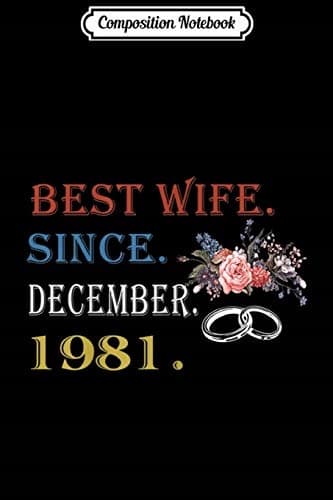 Composition Notebook: Women’s 5th Wedding Anniversary Gift – Wife Since 2014 J
