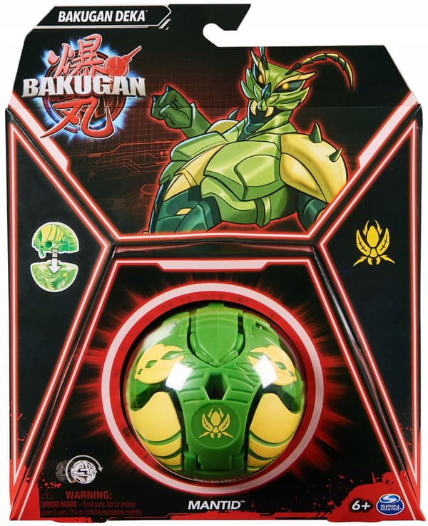 BAKUGAN DEKA MANTID LARGE TRANSFORMING SPHERE FIGURINE + CARD